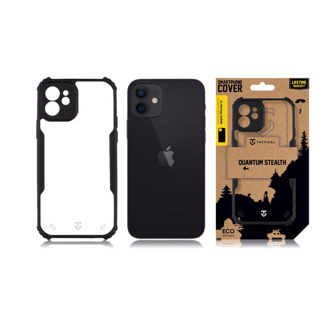 Tactische iPhone 12 Quantum Stealth Cover - 8596311224362 - Helder Zwart