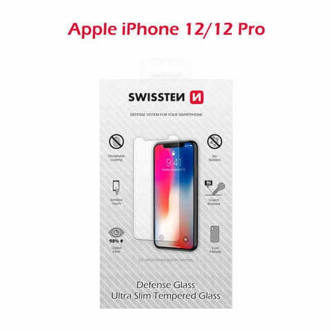 Swissten iPhone 12/iPhone 12 Pro gehard glas - 9H / 2.5D