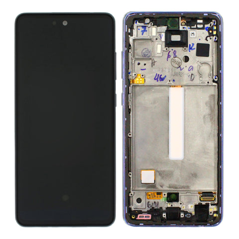 Samsung SM-A528B Galaxy A52s LCD-scherm + touchscreen + frame - GH82-26861C/GH82-26863C - Paars