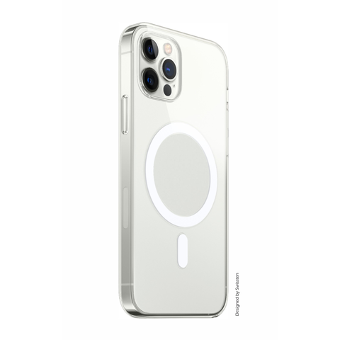 Swissten iPhone 12 Pro Max Magstick Case - Voor Magsafe Opladen - Transparant