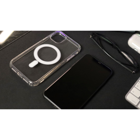 Swissten iPhone 12 Pro Max Magstick Case - Voor Magsafe Opladen - Transparant