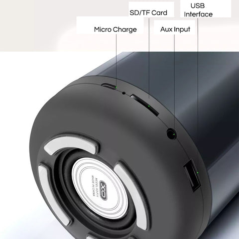 XO LED draagbare Bluetooth draadloze luidspreker - F11 - zwart
