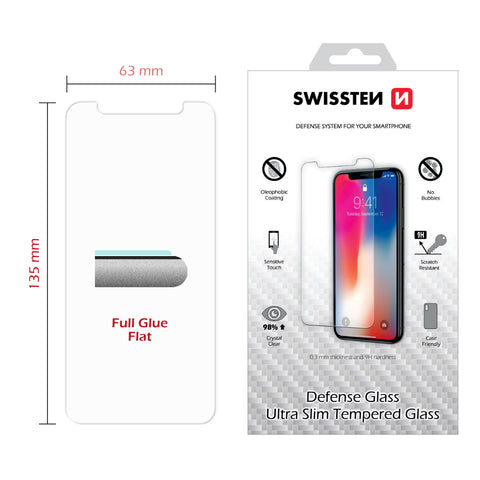 Swissten iPhone X/iPhone XS gehard glas - 9H / 2.5D