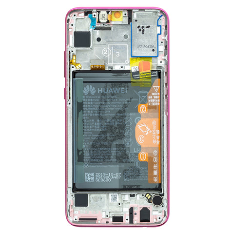 Huawei Honor 20 Lite/Honor 10i (HRY-LX1T) LCD Display + Touchscreen + Frame - Incl. Battery and Parts - 02352QMU  Red