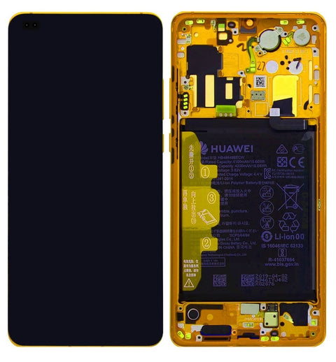 Huawei P40 (ANA-NX9) LCD Display + Touchscreen + Frame - Incl. Battery and Parts -  02353MFV Gold