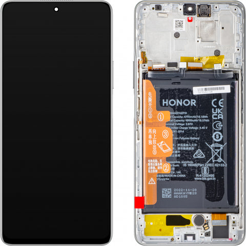 Huawei Honor Magic 4 Lite (ANY-LX1/ANY-LX2/ANY-LX3) LCD Display + Touchscreen + Frame - 0235ABSS/0235ACGB - Silver