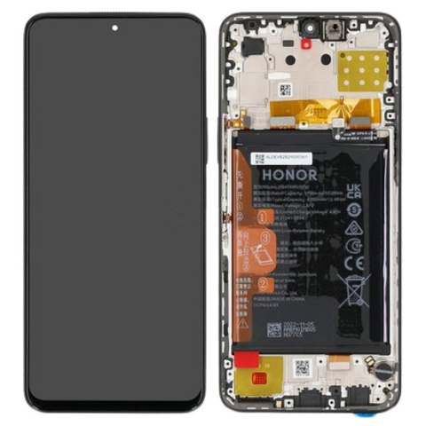 Huawei Honor X8 (TFY-LX1/TFY-LX2/TFY-LX3) LCD Display + Touchscreen + Frame - 0235ABUX/0235ACDQ - Black