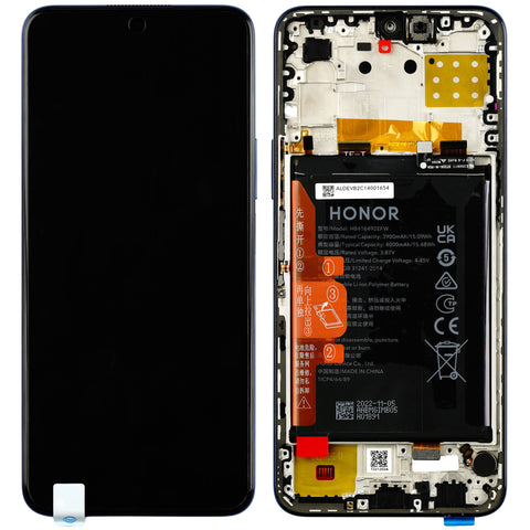 Huawei Honor X8 (TFY-LX1/TFY-LX2/TFY-LX3) LCD Display + Touchscreen + Frame - 0235ACDR - Ocean Blue