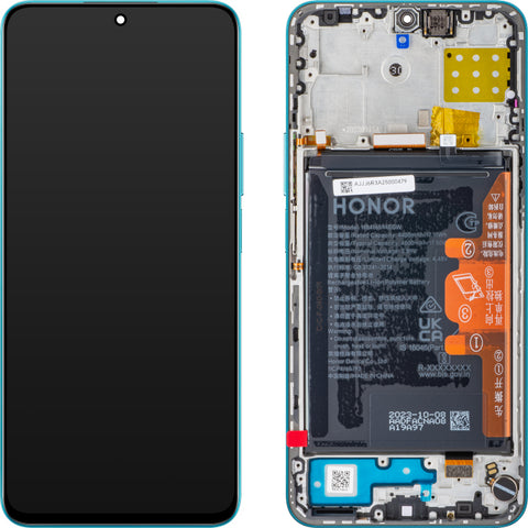 Huawei Honor 90 Lite (CRT-NX1)/Honor X8A (CRT-LX1/CRT-LX2/CRT-LX3) LCD Display + Touchscreen + Frame - 0235AEUJ - Cyan