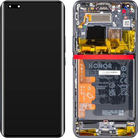 Huawei Honor Magic 5 Pro (PGT-AN10/PGT-N19) LCD Display + Touchscreen + Frame - 0235AFDG/0235ALQB/0235AEWP - Black