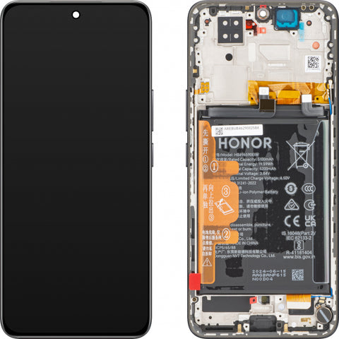 Huawei Honor 200 (ELI-AN00) LCD Display + Touchscreen + Frame - 0235AKHV - Black