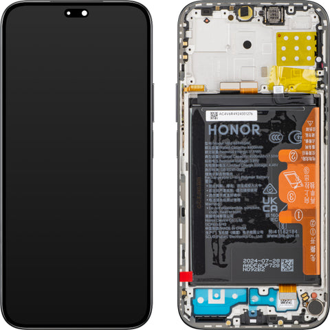 Huawei Honor 200 Lite 5G (LLY-NX1) LCD Display + Touchscreen + Frame - 0235ALPR - Black