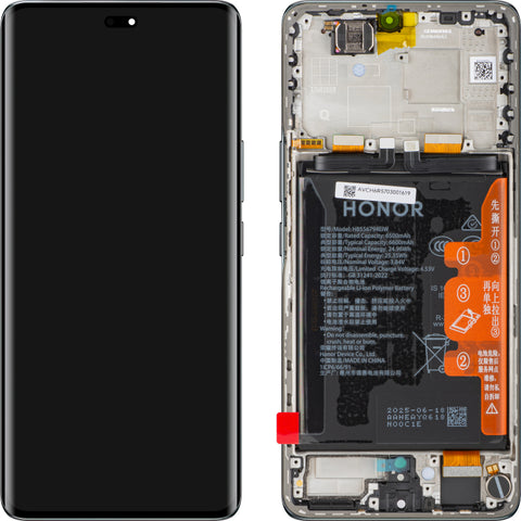 Huawei Honor Magic 7 Lite 5G (BRP-NX1) LCD Display + Touchscreen + Frame - 0235AMQP - Black