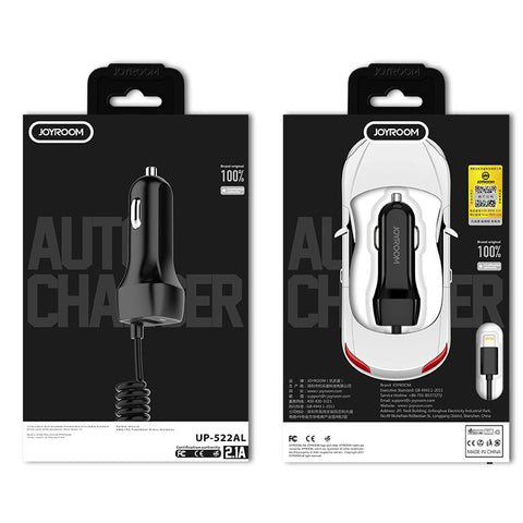 Joyroom - UP-522AL - 2.1A Car Charger - Micro - Black