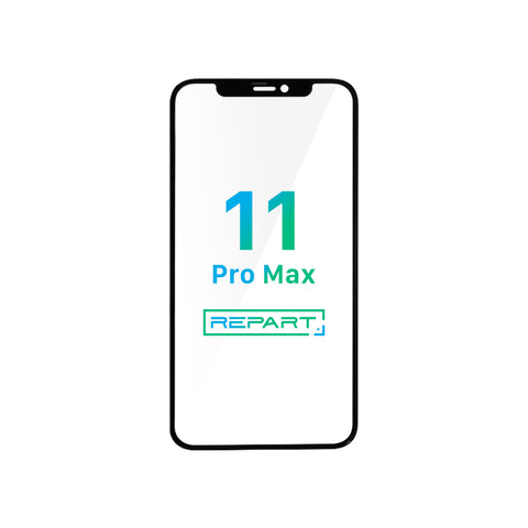 Apple iPhone 11 Pro Max Glass - Repart - with Front Bezel and OCA Glue - Black