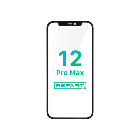 Apple iPhone 12 Pro Max Glass - Repart - with Front Bezel and OCA Glue - Black