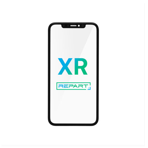 Apple iPhone XR Glass - Repart - with Front Bezel and OCA Glue - Black