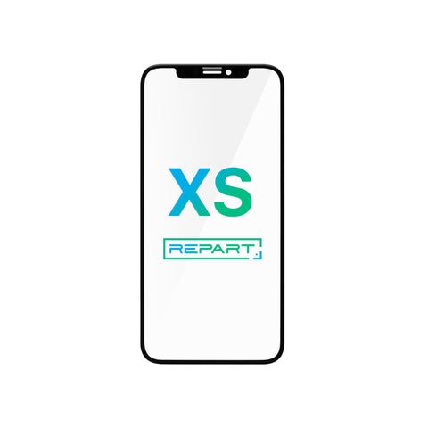 Apple iPhone X/iPhone XS Glass - Repart - with Front Bezel and OCA Glue - Black
