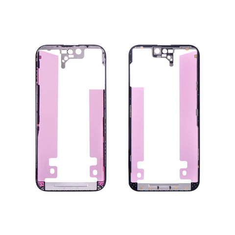 Apple iPhone 15 Pro LCD Frame - Repart - Front Bezel with Glue  - 10 PCS - Black