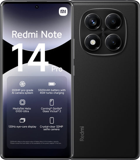 Xiaomi Redmi Note 14 Pro 4G - 256GB - Black
