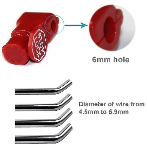 Lock Stop Anti-Theft Clasp - 8mm - 100 pcs - With Key