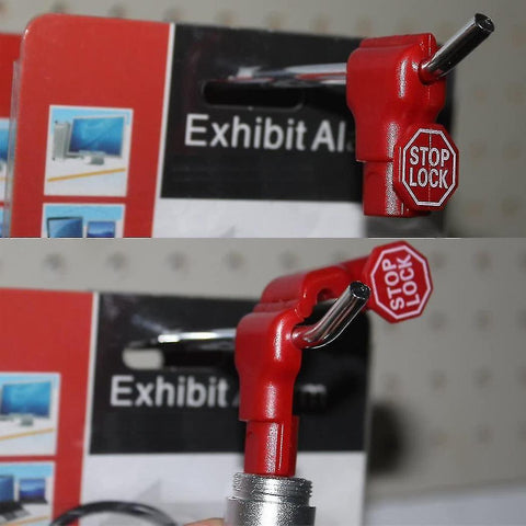 Lock Stop Anti-Theft Clasp - 8mm - 100 pcs - With Key