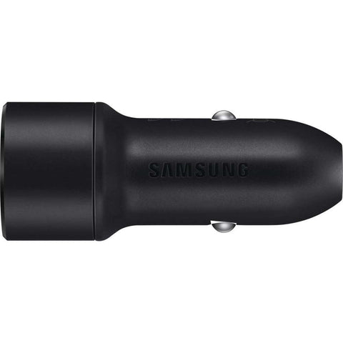 Samsung Fast Charging Dual USB Port Car Charger (15W) + Combo USB Cable EP-L1100WBEGEU - Black