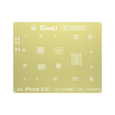 QianLi 3D BGA Reballing Gold Stencil For iPhone 6/6 Plus