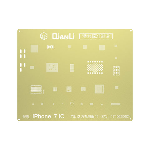 QianLi 3D BGA Reballing Gold Stencil For iPhone 7/7 Plus