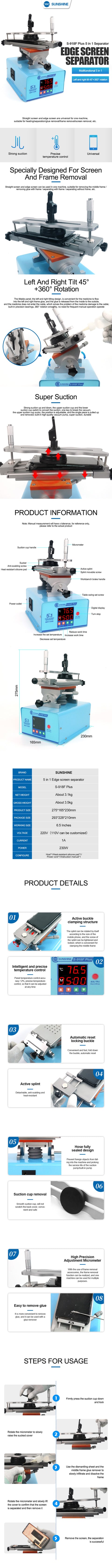 Sunshine Screen Separaor - S-918F Plus