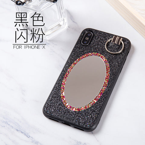 NX  Apple iPhone X/iPhone XS TPU Case With Mirror Glitter Black
