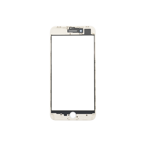 Apple iPhone 8 Plus Glass - Repart - with Front Bezel and OCA Glue - White