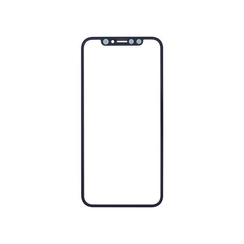 Apple iPhone X/iPhone XS Glass - Repart - with Front Bezel and OCA Glue  - 10 PCS - Black