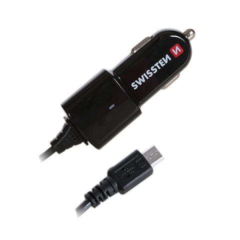 Swissten Micro USB 1A Car Charger - 20111100 - Black