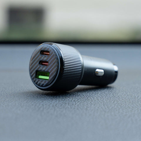 Swissten Triple USB-C And USB-A Car Charger (95W) - 20111906 - Black