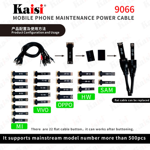 Kaisi K-9066 Power Supply Cable With Multimeter For Android