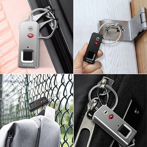 WiWU Smart device S6 Fingerprint padlock Black