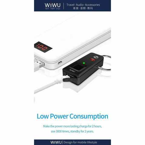 WiWU Smart device S6 Fingerprint padlock Black