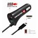 Swissten 2.4A USB-A & USB-C Car Charger - 20111500 + Type-C USB Cable - Black