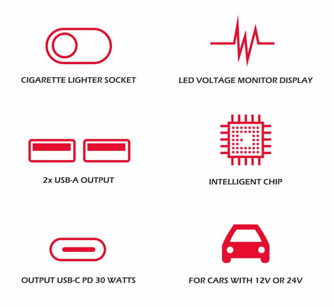 Swissten Cigarette Lighter Splitter - 20114020 - Black