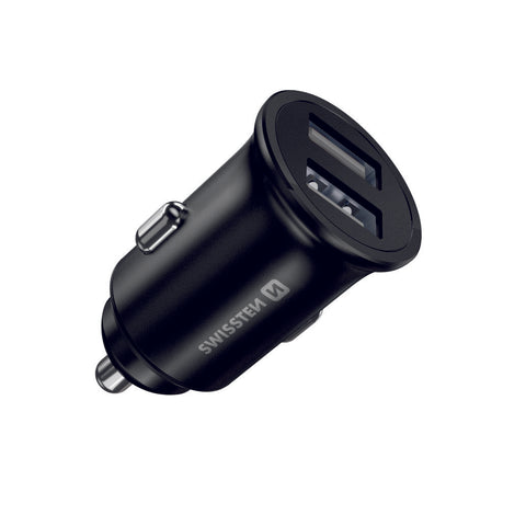 Swissten 4.8A Dual Port Car Charger - 20115000 - Black