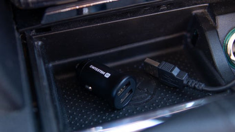 Swissten 4.8A Dual Port Car Charger - 20115000 - Black