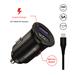 Swissten 5A SuperCharge Car Charger (32.5W) - 20116100 + Type-C USB Cable - Black