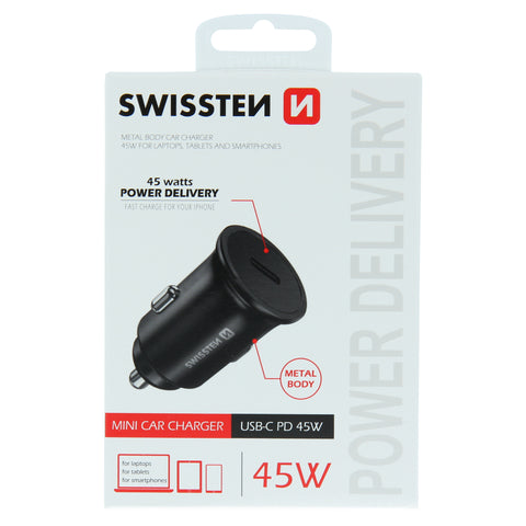 Swissten Power Delivery Car Charger (45W) - 20118100 - Black