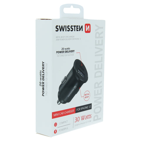 Swissten Power Delivery Car Charger (30W) - 20119100 - Black