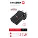 Swissten USB-C UK Travel Charger (25W) - 22045300 - Black
