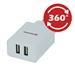 Swissten 2.1A Dual Port Travel Charger (10.5W) - 22051000 + Micro USB Cable - White