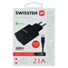 Swissten 2.1A Dual Port Travel Charger (10.5W) - 22052000 + Micro USB Cable - Black