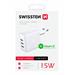 Swissten 3A Triple Port Travel Charger (15W) - 22052100 - White
