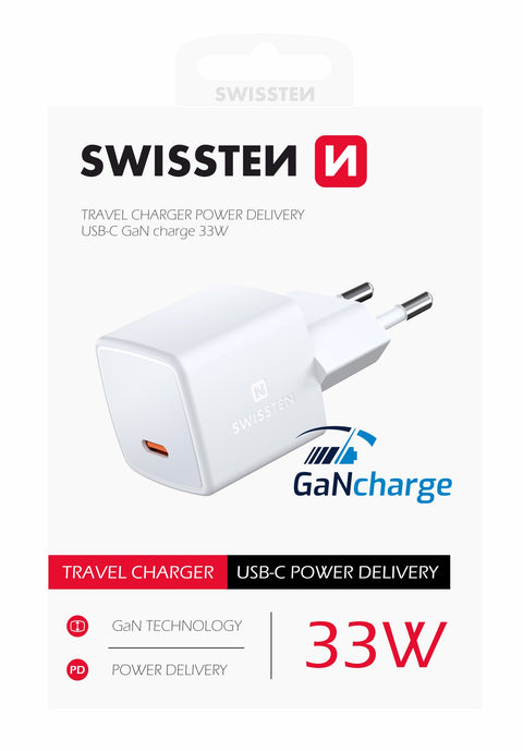 Swissten USB-C Travel Charger (33W) - 22055100 - White